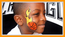 Basketball Cheek Art Design